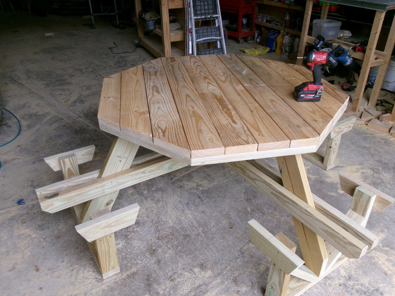 Elliott building a table