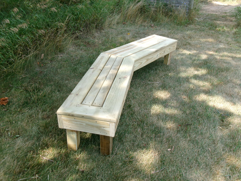 8ft Backless Curved Bench