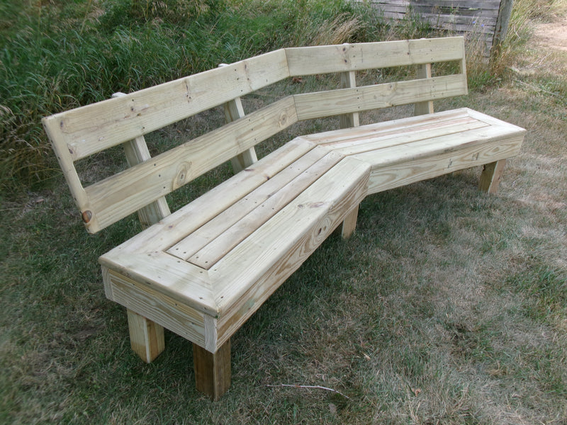 8ft Curved Bench