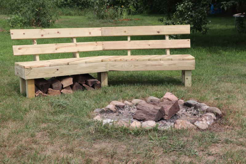 8ft Curved Bench